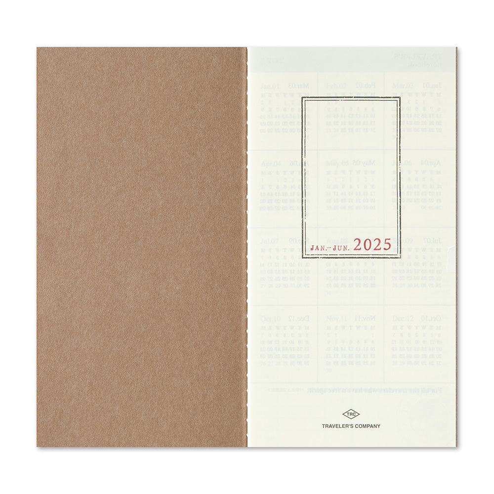 Traveler's Company Notebook Refill 2025 Weekly + Memo - A5-