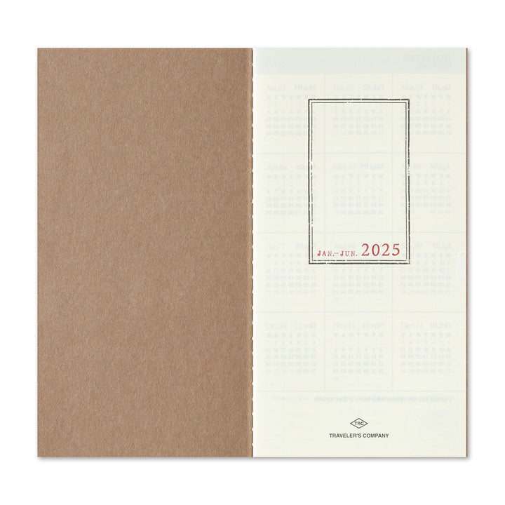 Traveler's Company Notebook Refill 2025 Weekly + Memo - A5-