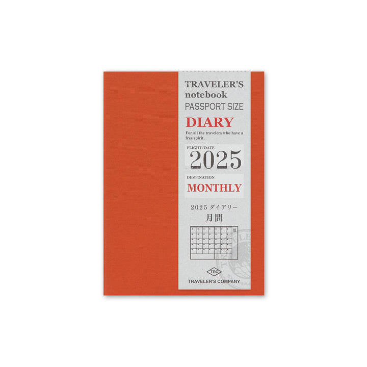 Traveler's Company Notebook Refill 2025 Monthly - Passport Size