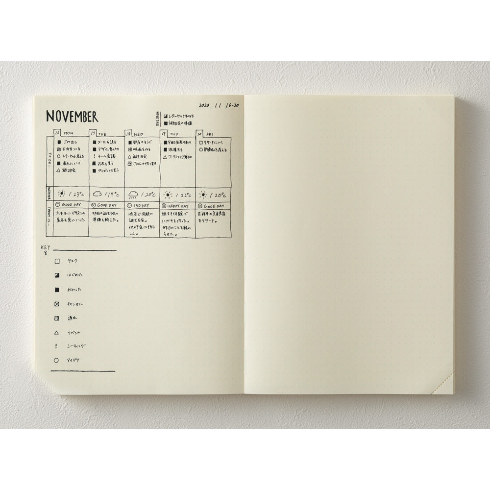 MD Notebook Journal A5 Codex 1 Day 1 Page Dot grid A