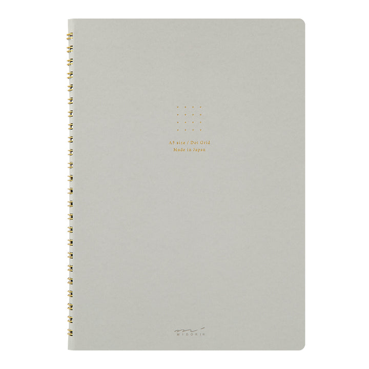 Midori A5 Dot Ruled Colour Paper Ring Notebook