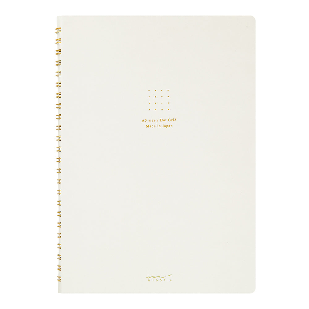 Midori A5 Dot Ruled Colour Paper Ring Notebook