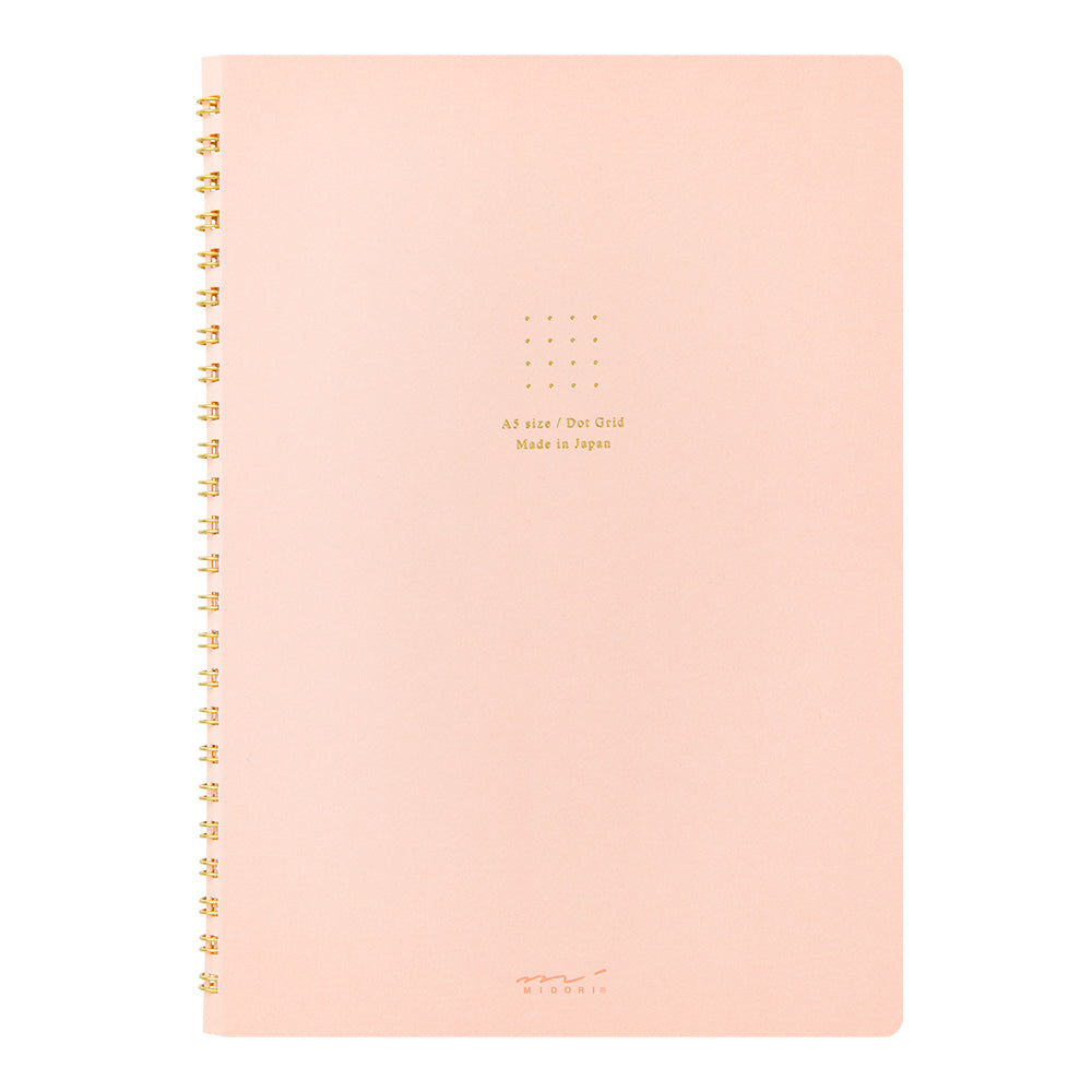 Midori A5 Dot Ruled Colour Paper Ring Notebook