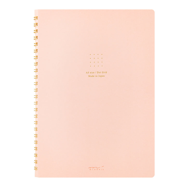 Midori A5 Dot Ruled Colour Paper Ring Notebook