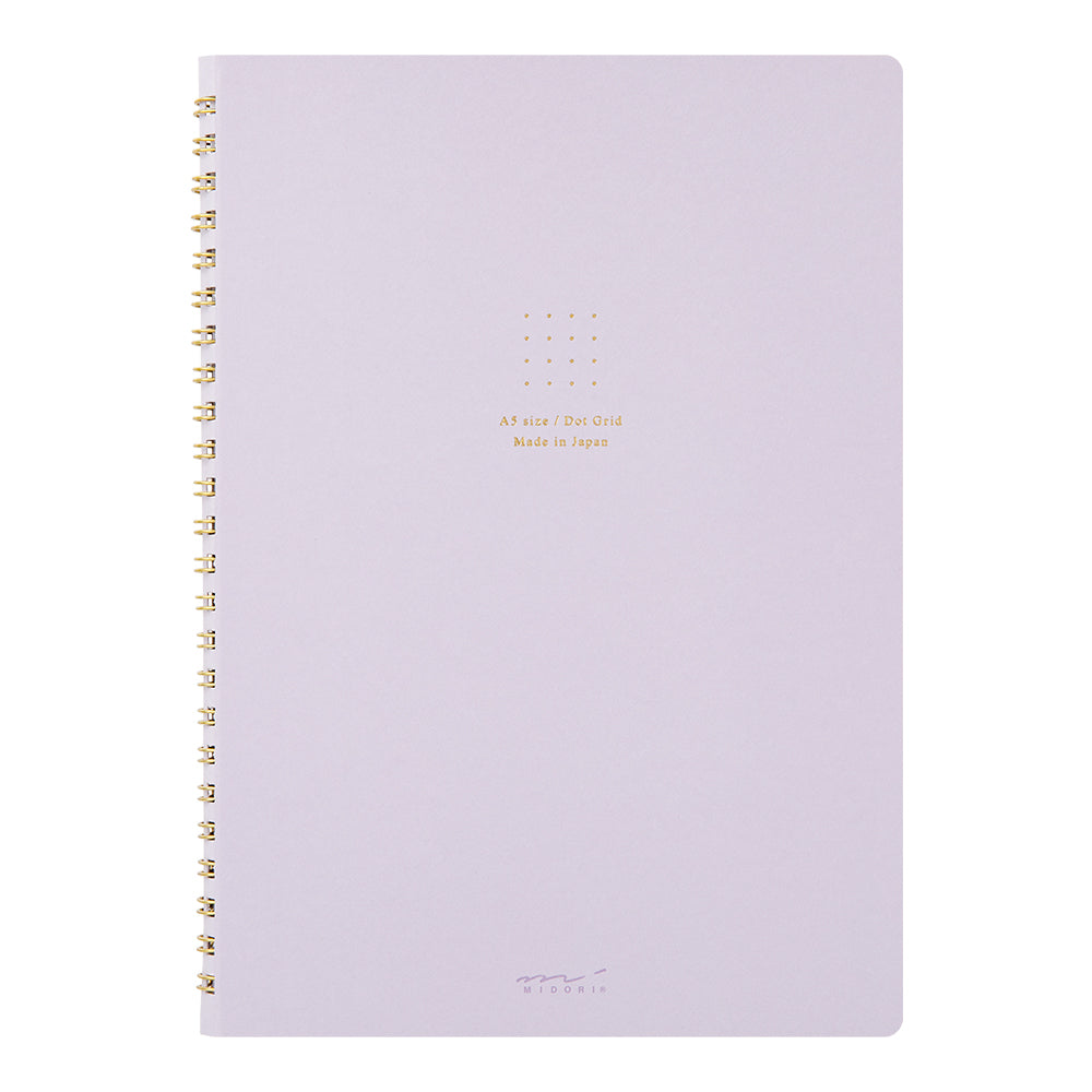 Midori A5 Dot Ruled Colour Paper Ring Notebook