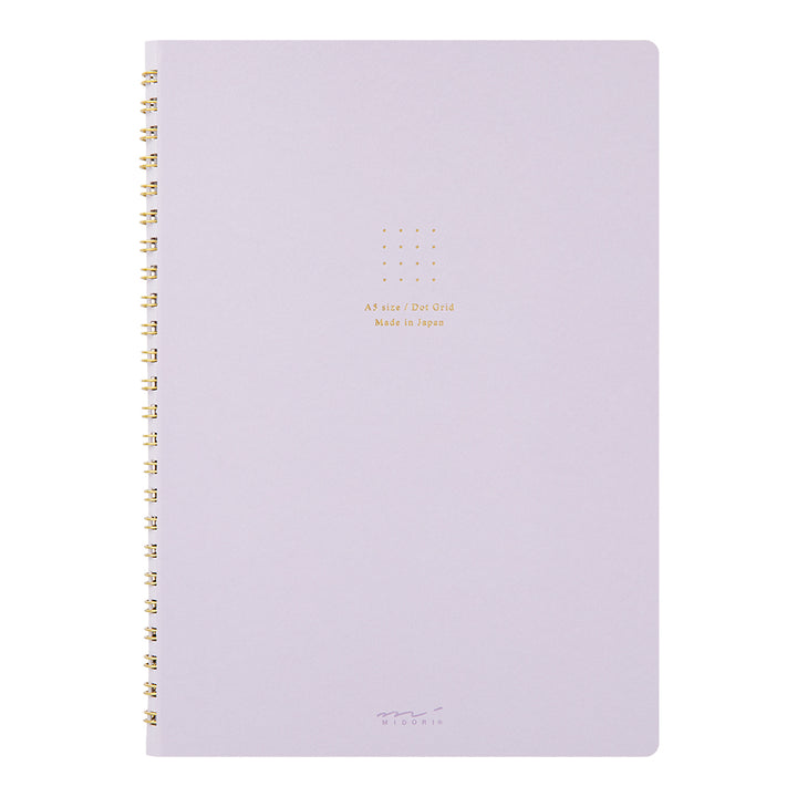 Midori A5 Dot Ruled Colour Paper Ring Notebook