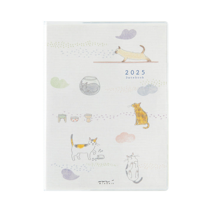 Midori Pocket Diary Cat 2025 - A6