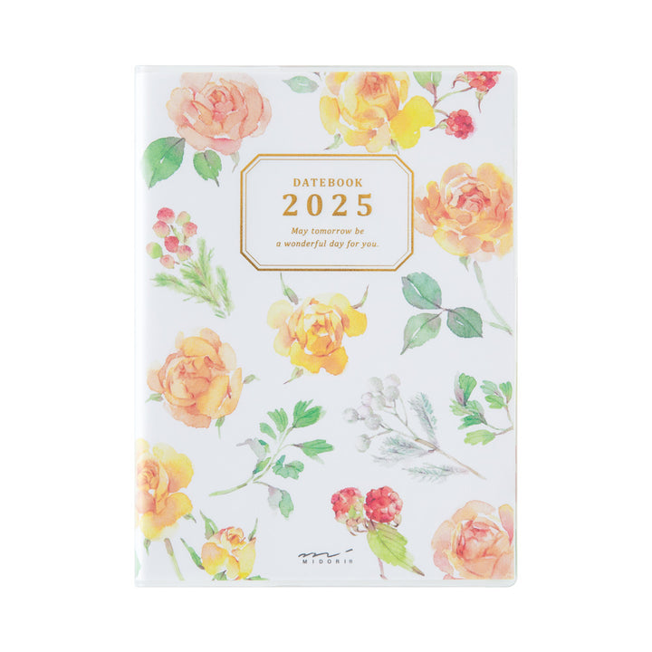 Midori Pocket Diary Country Time Flower 2025 - A6