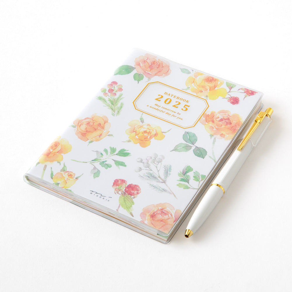 Midori Pocket Diary Country Time Flower 2025 - A6