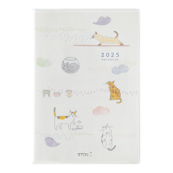 Midori Pocket Diary Cat 2025 - B6