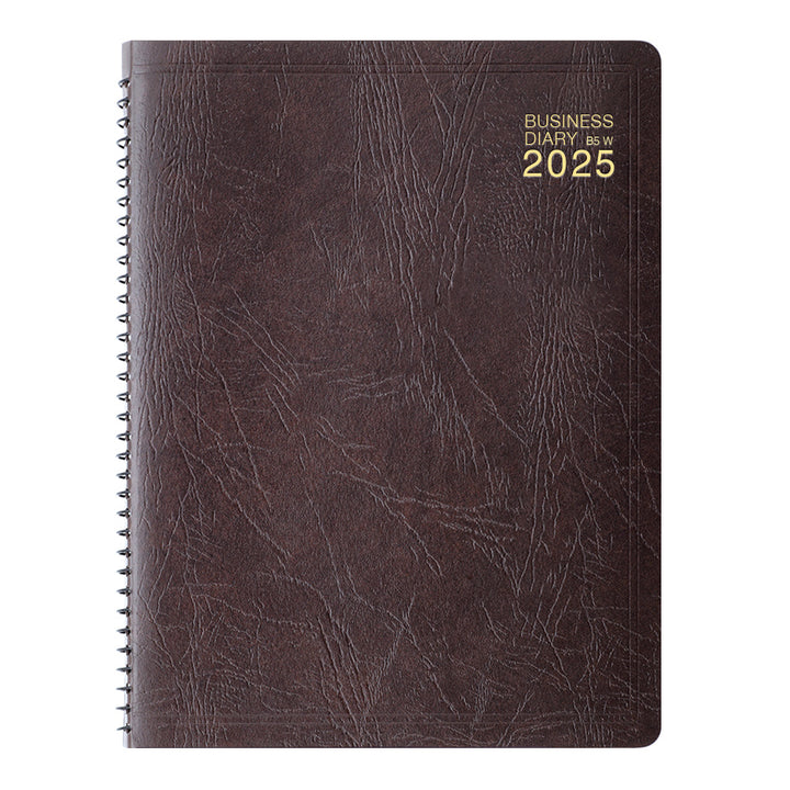 Midori Business Diary Weekly Ring Brown 2025 - B5