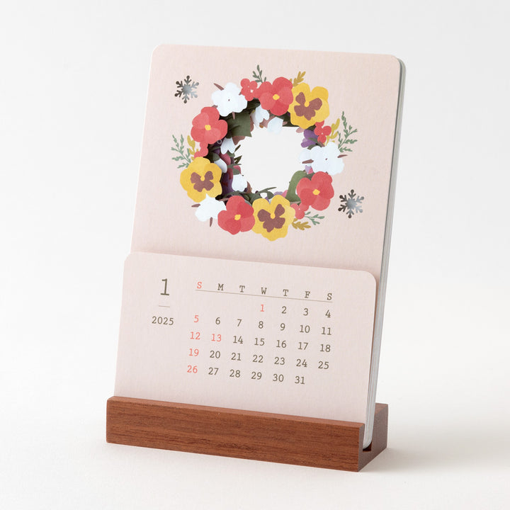 Midori Calendar Laser Processing Flowers 2025