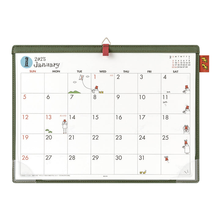 Midori Desk Calendar Ojisan 2025 - A4