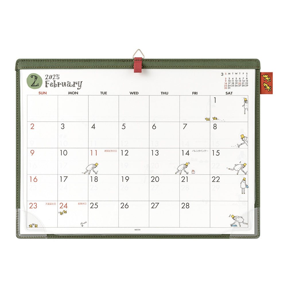 Midori Desk Calendar Ojisan 2025 - A4