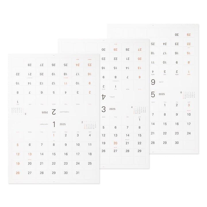 Midori Hanger Calendar 2025