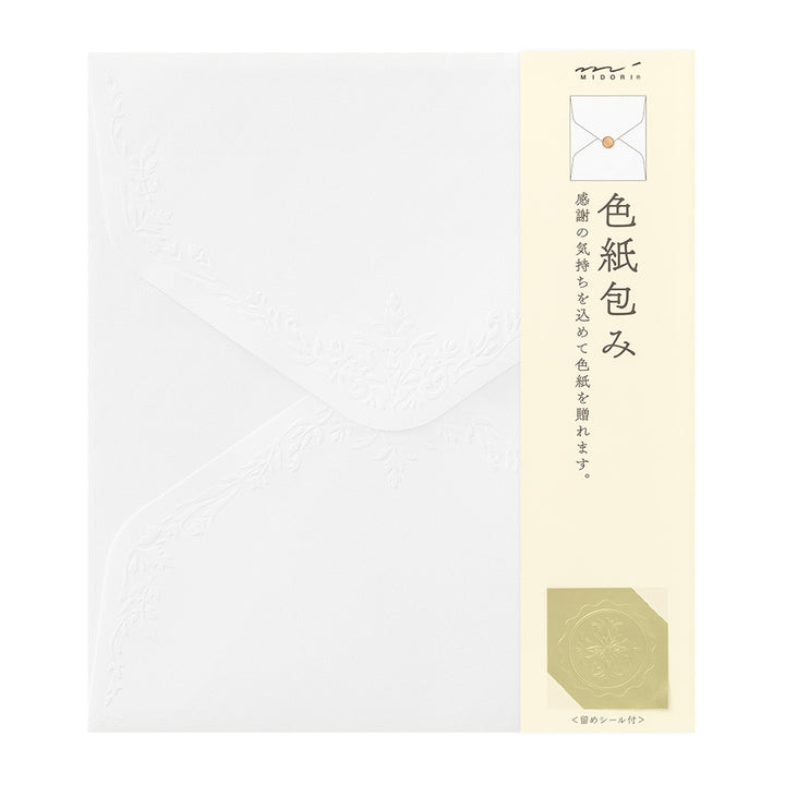 Midori Folding Paper Case for Message Cardboard - White A