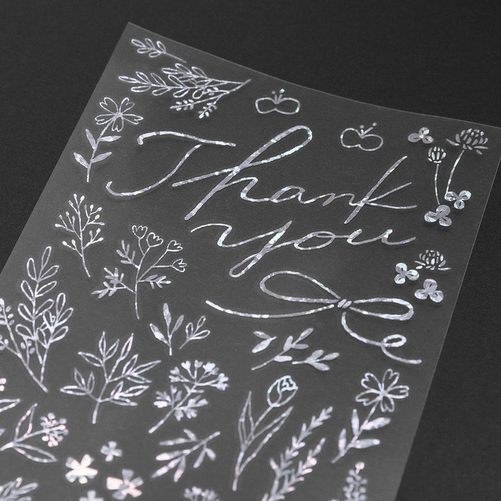 Midori Transfer Sticker 2649 Foil - Thank You Flower