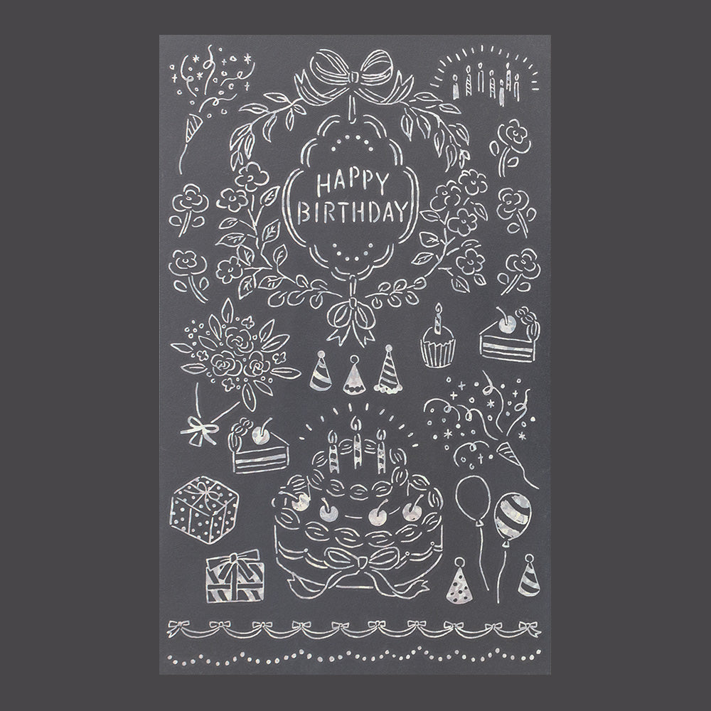 Midori Transfer Sticker 2653 Foil - Birthday