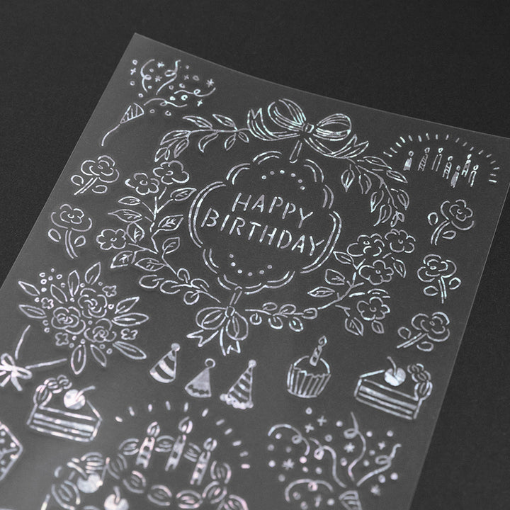 Midori Transfer Sticker 2653 Foil - Birthday