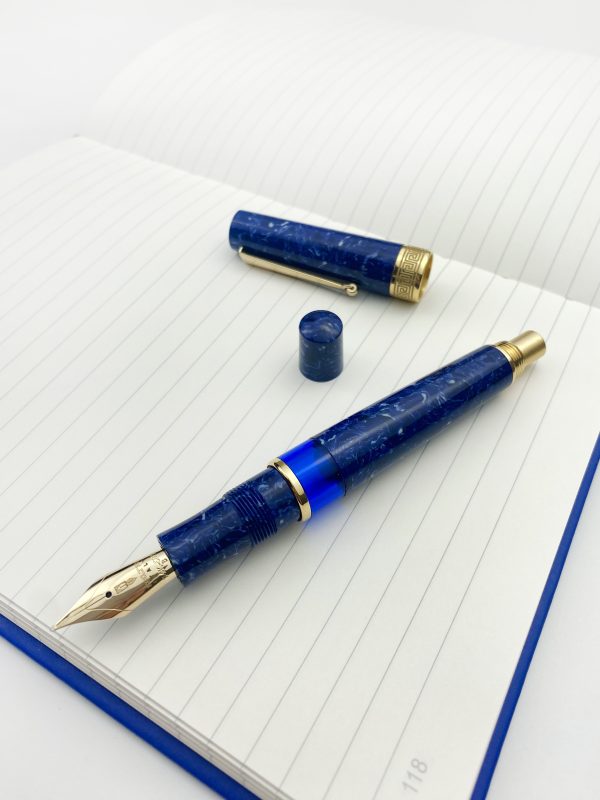 Delta Lapis Blue Celluloid GT Limited Edition Fountain Pen