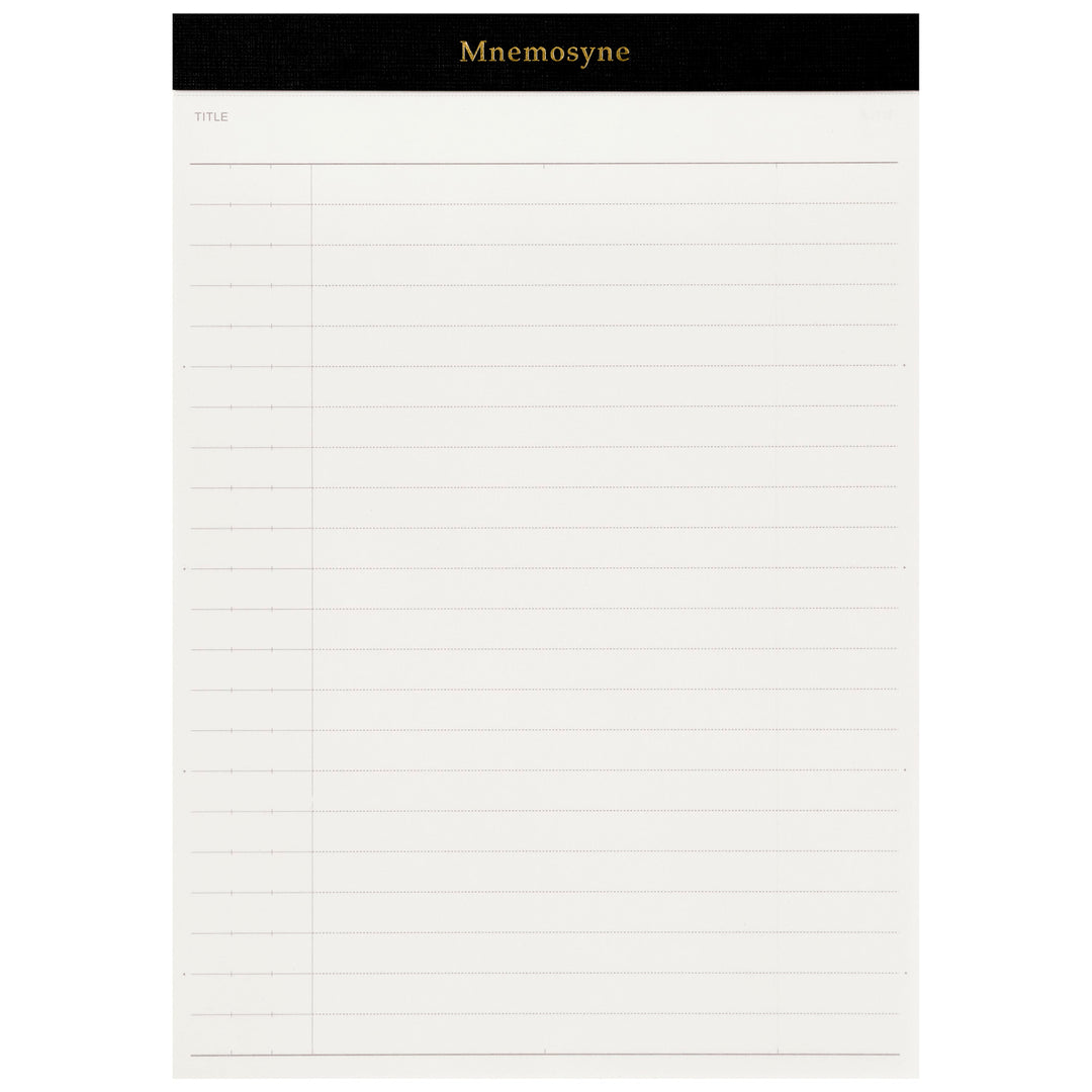 Maruman Mnemosyne Lined + Margin Stapled Notepad with Folder - A5