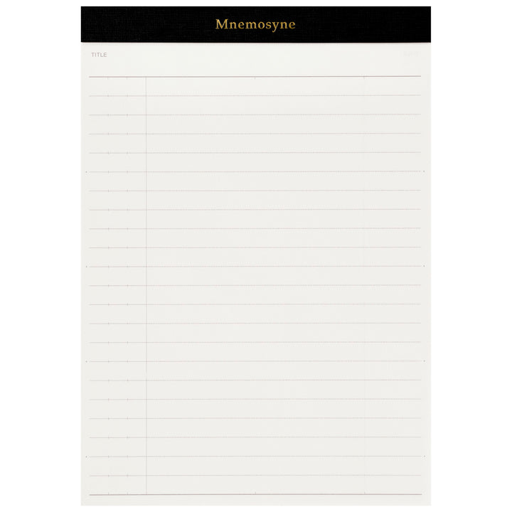 Maruman Mnemosyne Lined + Margin Stapled Notepad with Folder - A5