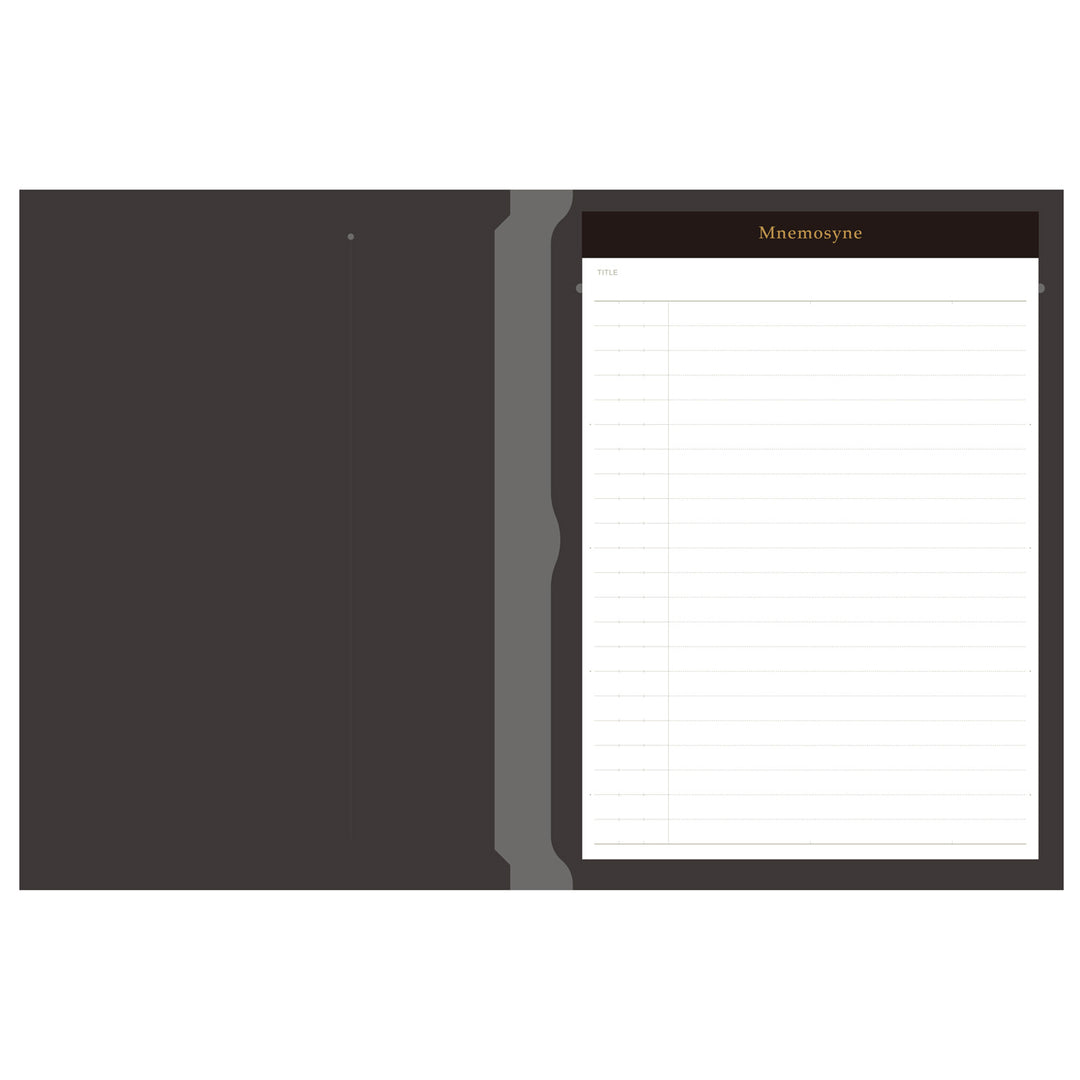 Maruman Mnemosyne Lined + Margin Stapled Notepad with Folder - A5