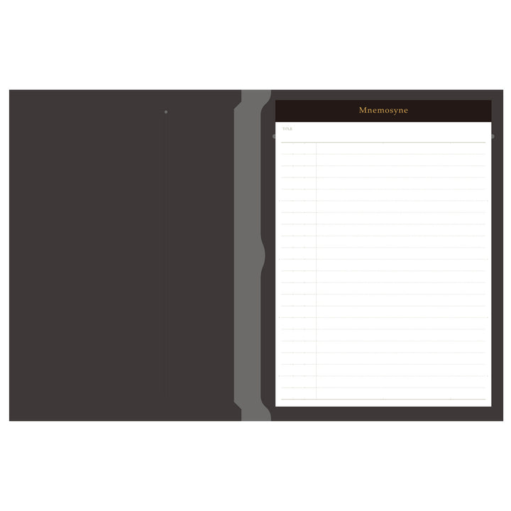 Maruman Mnemosyne Lined + Margin Stapled Notepad with Folder - A5