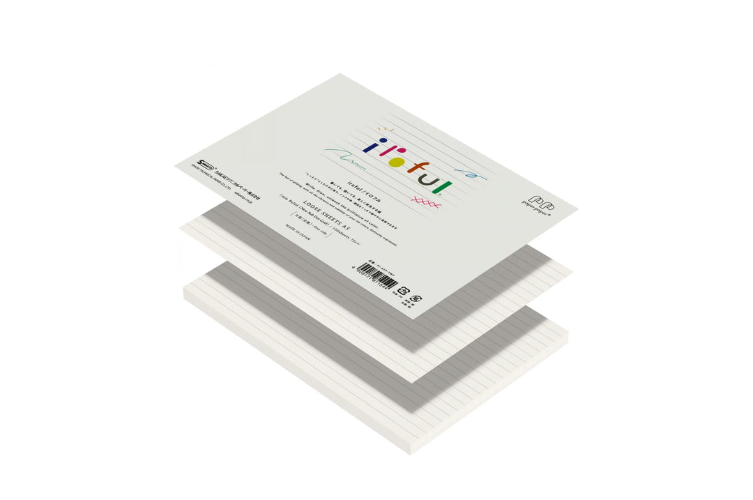 Iroful FP Paper 75gsm Lined Horizontal Loose Sheets - A5