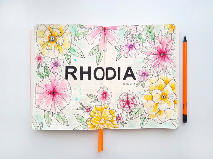 Rhodiarama Hardcover Dot Ruled White Paper Goalbook - A5