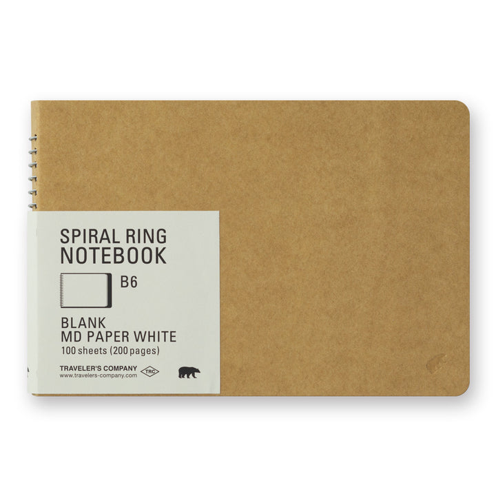 Traveler's Company TRC Spiral Ring Notebook MD White - B6