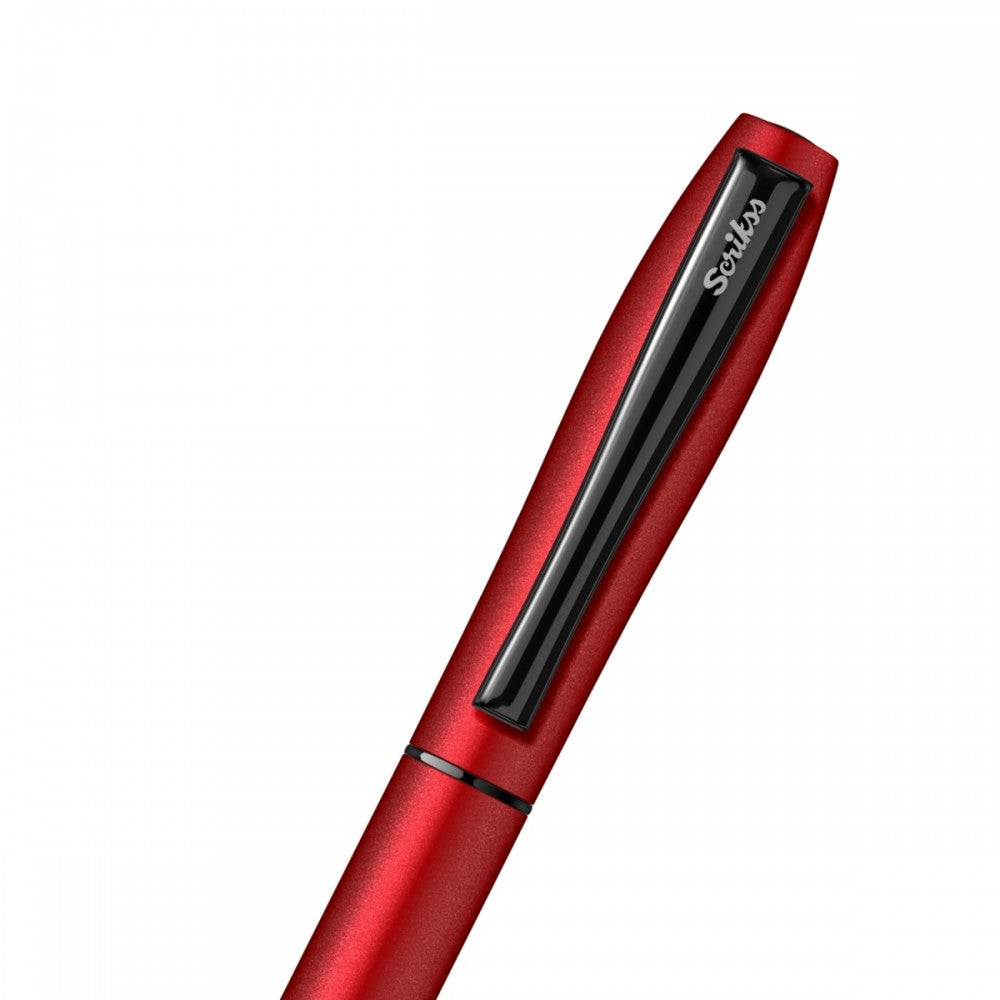 Scrikss | Carnival | Rollerball Pen | Matte Satin Red