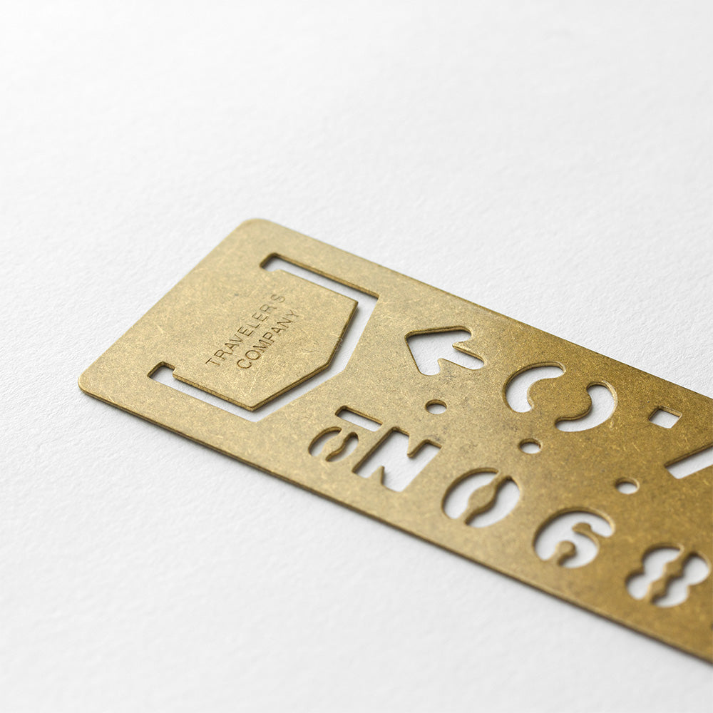 Traveler's Company Brass Template Bookmark Number