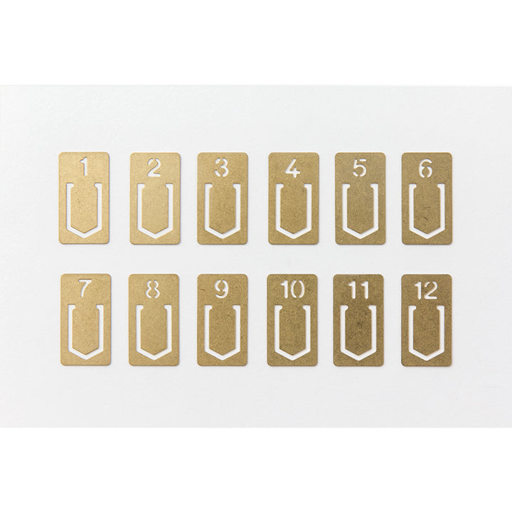 Traveler's Company Brass Clips Number