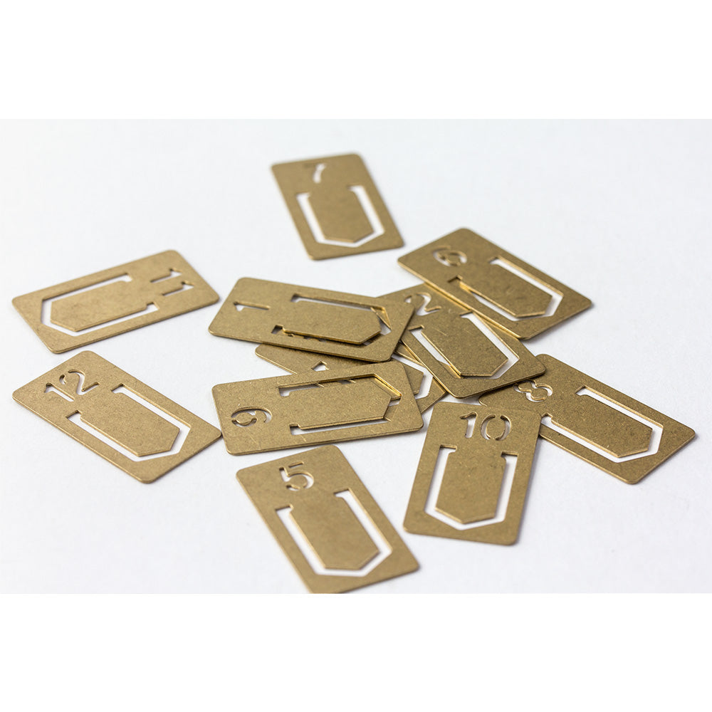 Traveler's Company Brass Clips Number