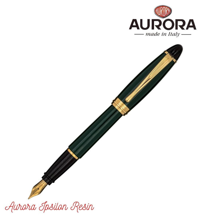 Aurora Ipsilon Resin Gold Trims Fountain Pen