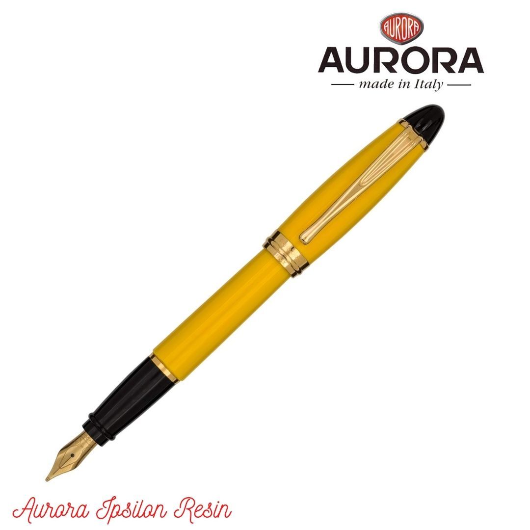 Aurora Ipsilon Resin Gold Trims Fountain Pen