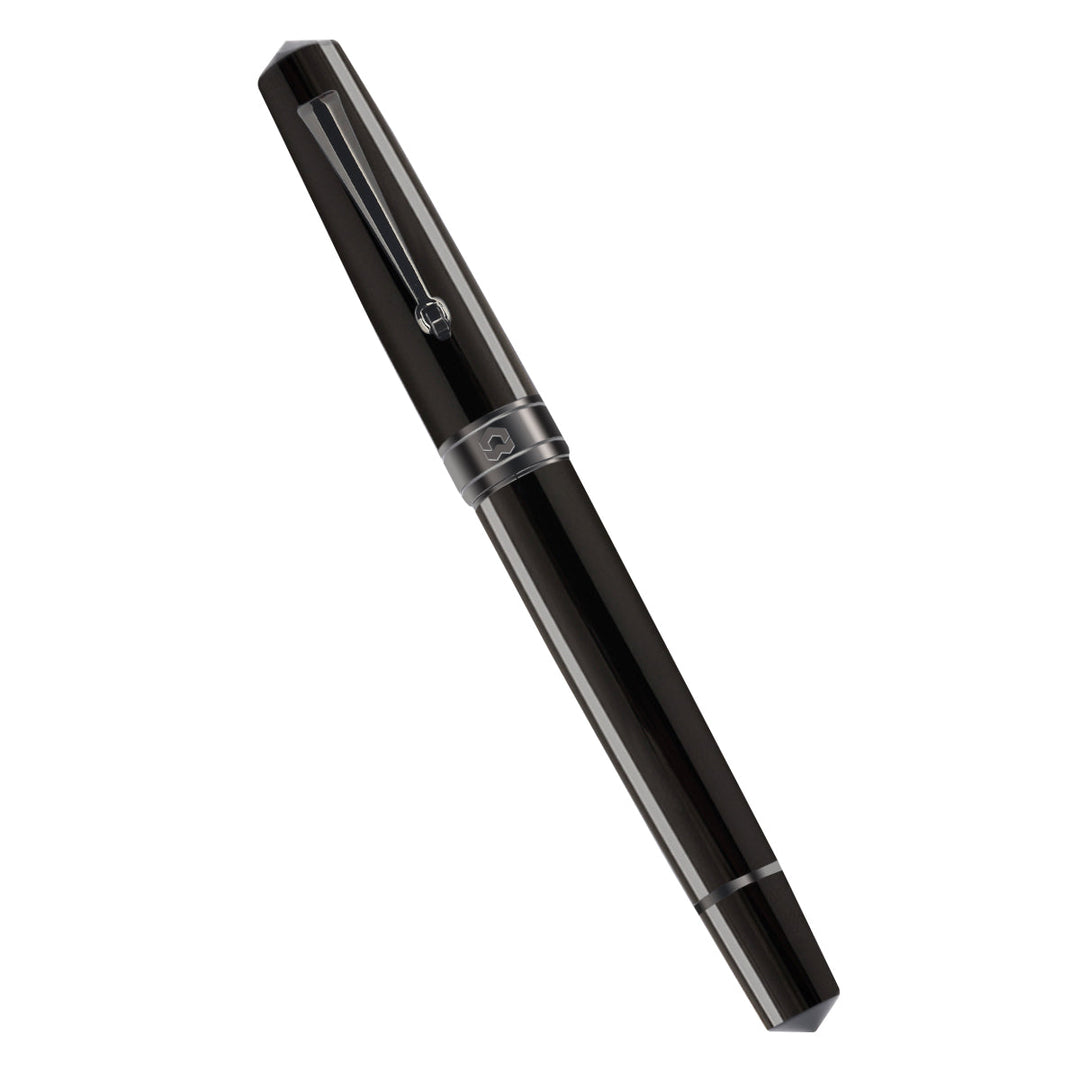 Arista One Classic Shinny Black Titanium Trims Fountain Pen