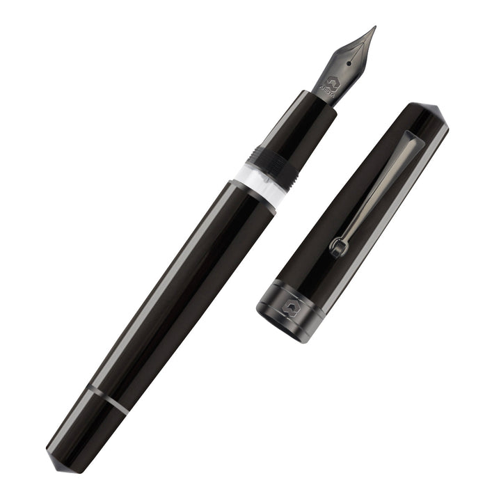 Arista One Classic Shinny Black Titanium Trims Fountain Pen