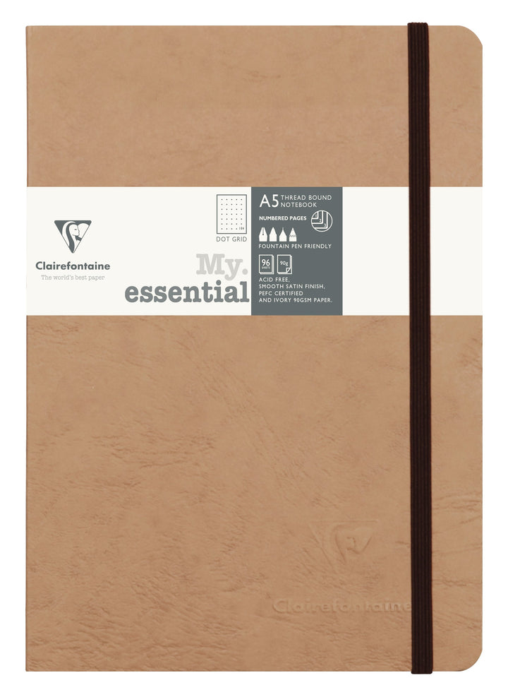 Clairefontaine Age Bag My Essentials Dot Ruled Threadbound Notebook - A5