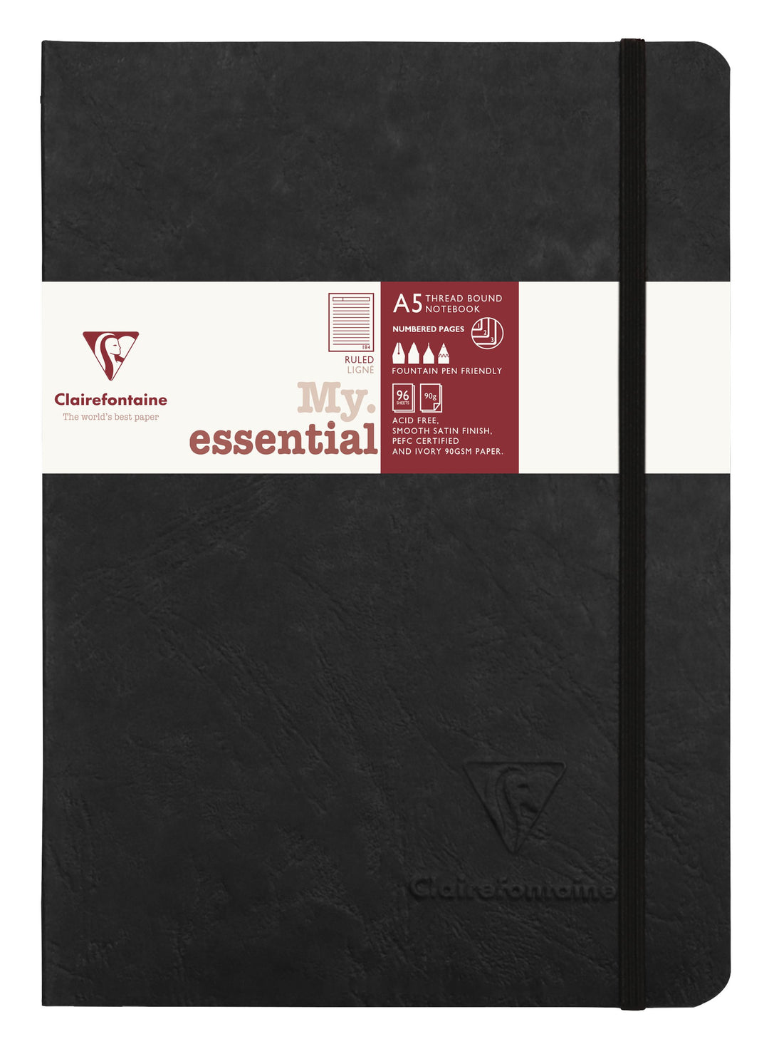 Clairefontaine Age Bag My Essentials Line Ruled Threadbound Notebook - A5