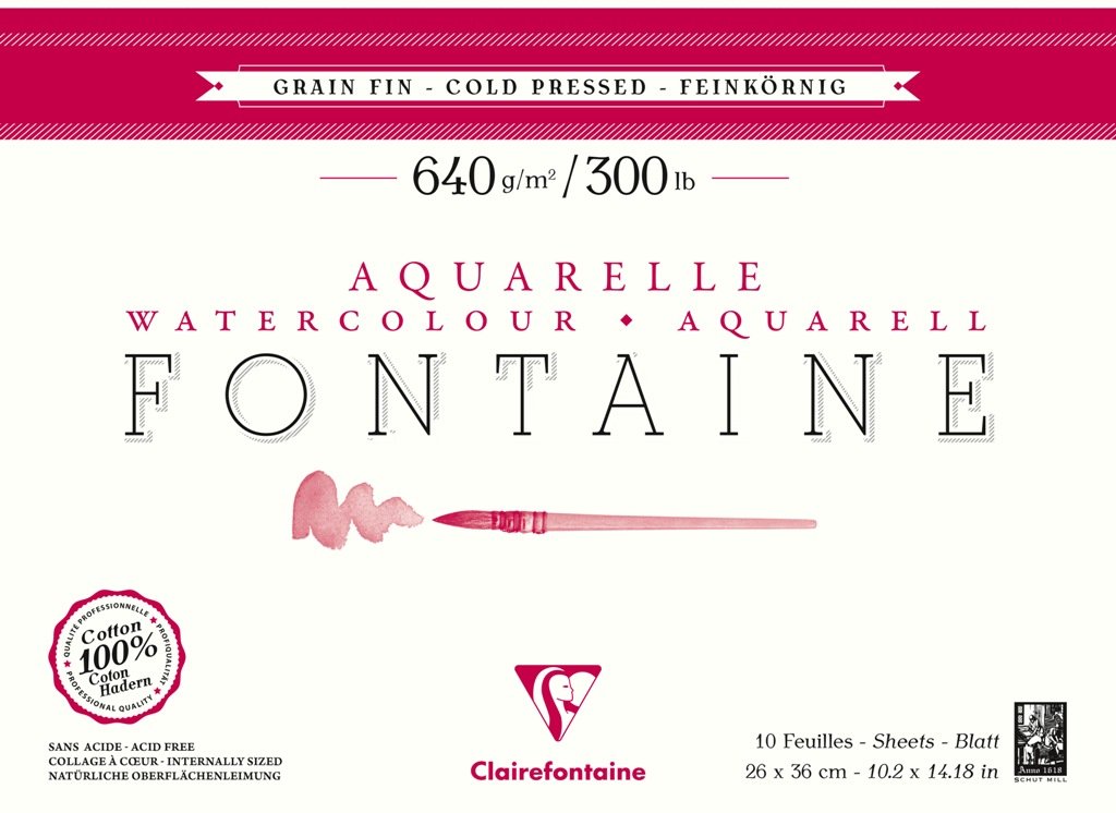 Clairefontaine Fine Art Fontaine Cold Pressed 640g Cotton Paper Pad