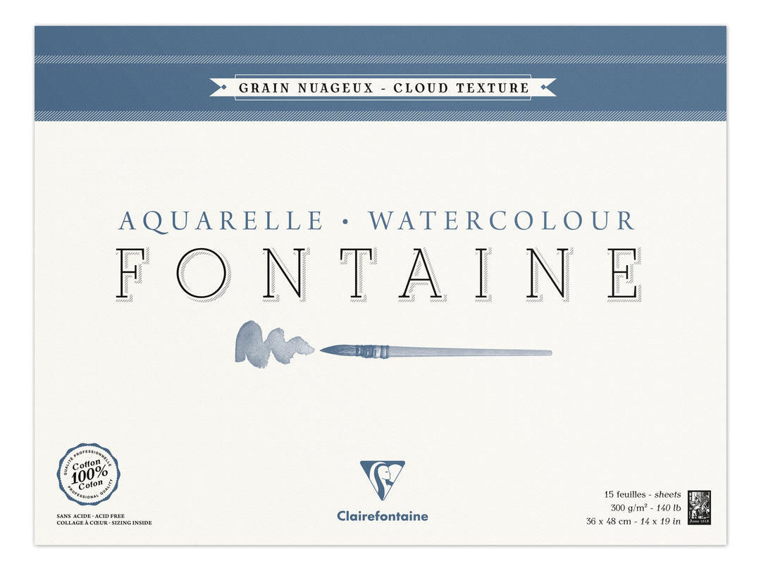 Clairefontaine Fine Art Fontaine Cloud Texture 300g Cotton Paper Pad