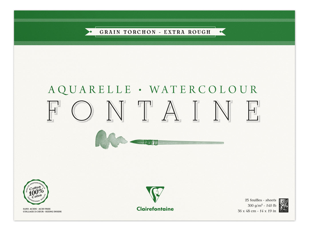 Clairefontaine Fine Art Fontaine Rough 300g Cotton Paper Pad