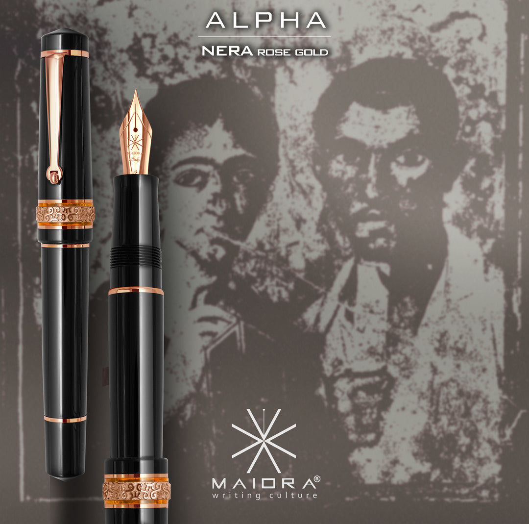 Maiora Alpha Nera Rose Gold Fountain Pen