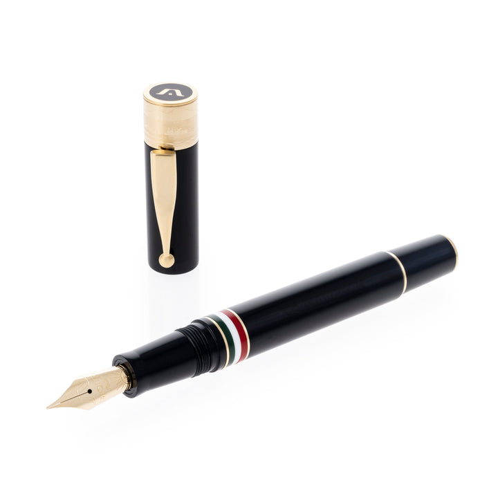 Gioia | Fountain Pen & Rollerball Pen | Partenope Black GT