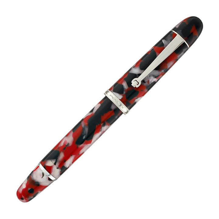 Penlux Koi Fountain Ink Pen | King (Red,white And Black) Body | Piston Filling | Oversize Pen With No. 6 Jowo Nibs