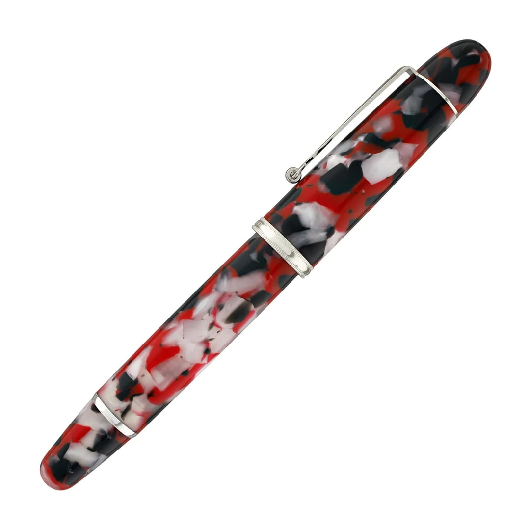 Penlux Koi Fountain Ink Pen | King (Red,white And Black) Body | Piston Filling | Oversize Pen With No. 6 Jowo Nibs