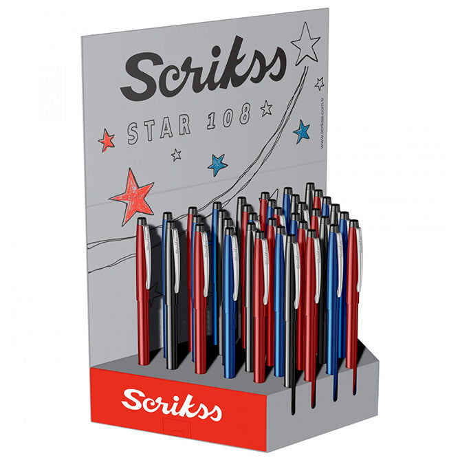 Scrikss 108 Star Black CT Ball Pen