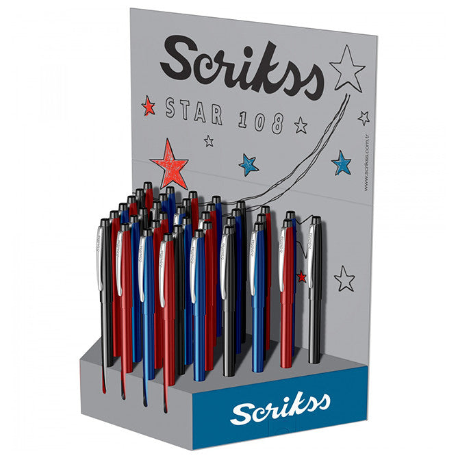 Scrikss 108 Star Black CT Ball Pen